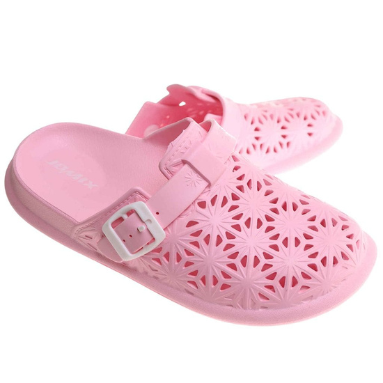 Klapki damskie Ażurowe różowe buty na plażę /H2 17854 G008/