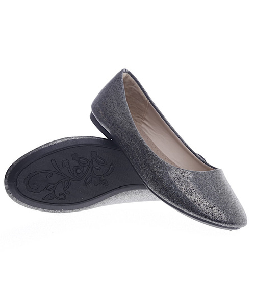 Lśniące baleriny damskie /E1-2 13122 196/