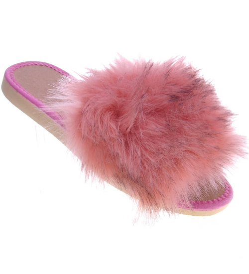 Różowe kapcie damskie na prezent /E1-1 6171 S197/