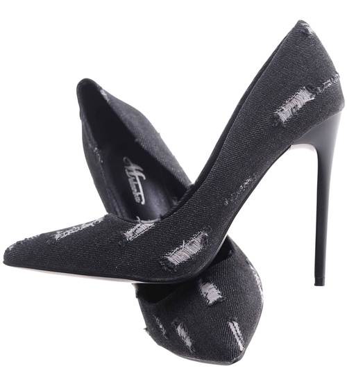 Czarne szpilki damskie /E5-2 17764 G156/