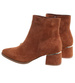 Karmelowe zamszowe botki na niskim obcasie /A7-1 18320  W3/