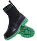 Botki dziewczęce wsuwane czarno zielone ocieplane /G13-2 18366 T188