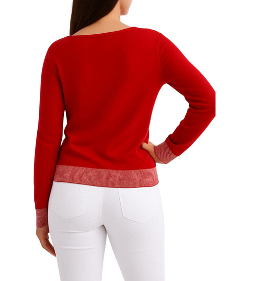 Czerwona bluzka sweter damski /H2 K20 ub991 S0/