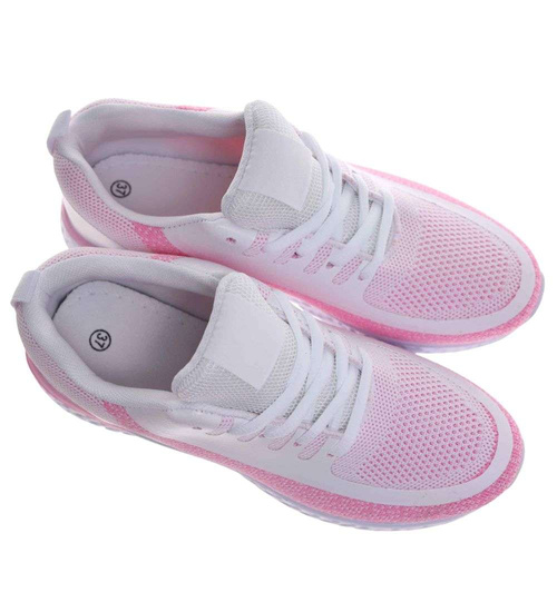 Wygodne sznurowane buty sportowe damskie /D2-2 18652 T255/