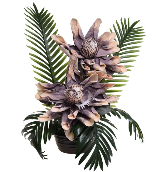 Duży stroik fioletowe kwiaty KOMP159 M500