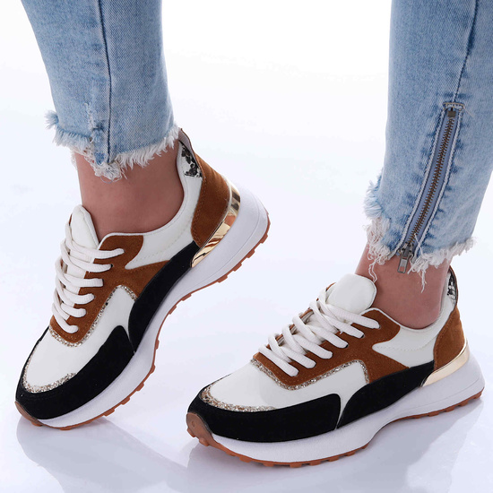 Sznurowane wygodne buty sportowe /G1-1 17333 T233/