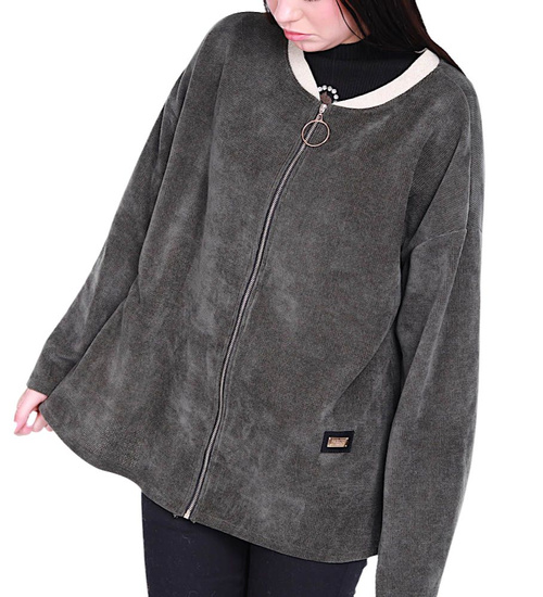 Rozpinana ciemno zielona bluza damska /H UB800 S331/