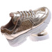 Złote buty sportowe na platformie /D8-2 17475 G391/