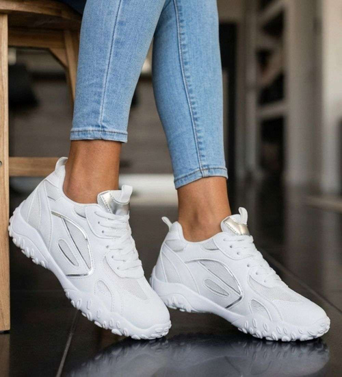 Białe buty sportowe sneakersy /F1-3 18823 W298/