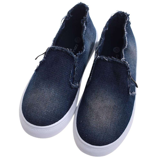 Granatowe trampki z suwakiem dla dziewczynki /A5-2 17279 T7-38/