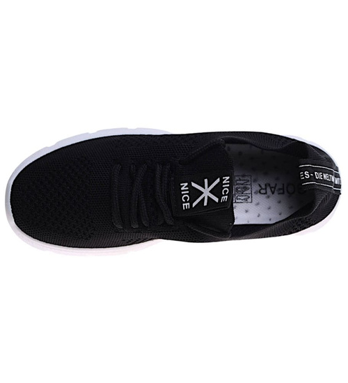 Czarne wsuwane buty sportowe /D2-3 16147 G280/