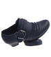 Czarne czółenka damskie na niskim obcasie z klamerką /E7-3 14766 T256/