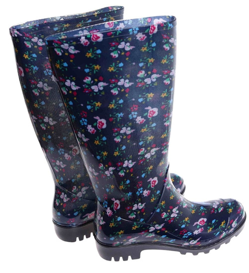 Kalosze damskie z wysoką cholewką /D1-1 18267 T345/