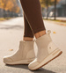 Sportowe botki damskie na zimę beżowe /E1-1 18557 W205/