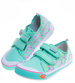 Miętowe dziewczęce tenisówki na rzepy /B3-1 16881 T1-3/