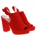 Kobiece sandały na słupku CZERWONE /H2-B1-2 6001 S197/
