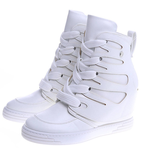 Białe trampki sneakersy na koturnie Seastar /G8-3 14900 T937/