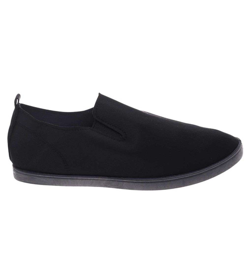 Wsuwane czarne tenisówki slip on /A5-2 18676 T242/