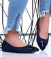 Granatowe baleriny damskie ze szpicem /B3-3 16013 T181/
