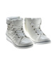 Wygodne dziewczęce buciki z suwakami Białe /E3-2 7592 S193/
