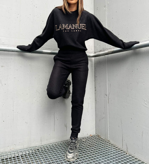 Czarny komplet dres Lamanuel /H UB631 T196/