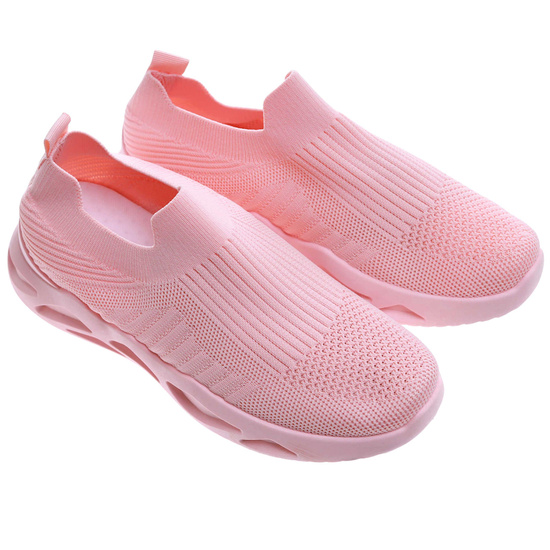 Wkładane różowe buty sportowe damskie /F8-2 17447 W188/