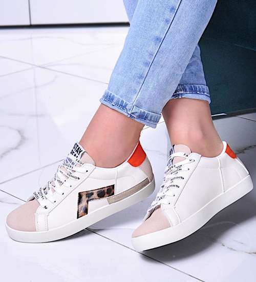 Trampki damskie z eko skóry Leopard /F2-3 10607 W243/