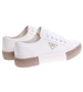 Białe sznurowane trampki damskie /G9-3 16673 T389/