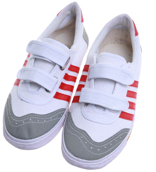 Chłopięce białe trampki halówki na rzep /G9-1+h2 17642 T137/