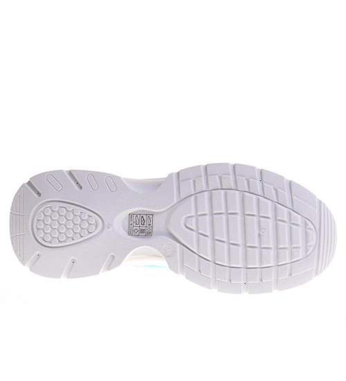 Damskie buty sportowe na platformie białe /G3-3 12396 T298/ 