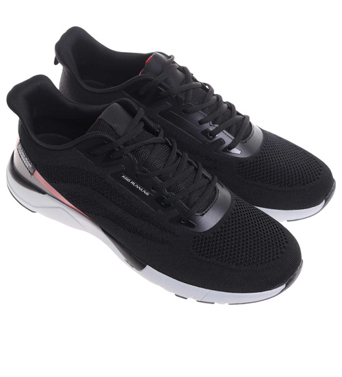 Czarne męskie buty sportowe Duże rozmiary /c5-2 18005 T693/