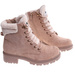 Zimowe ocieplane botki trapery Khaki /G12-3 18181 T434/