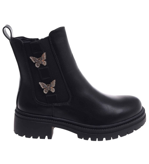 Ocieplane czarne botki workery /G4-1 18555  W4/