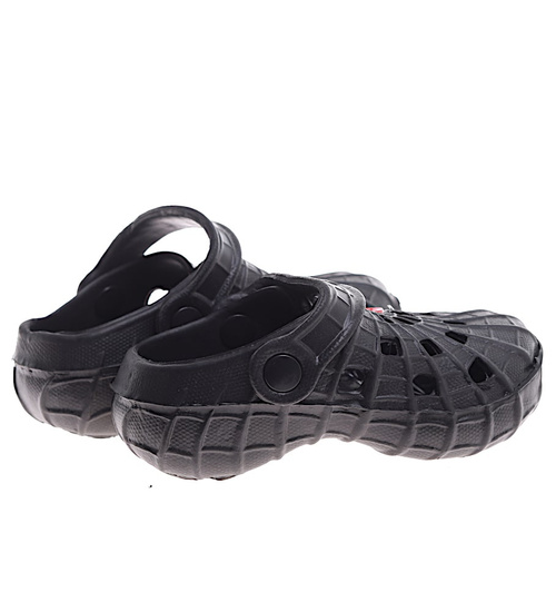Gumowe klapki dziecięce czarne /16356 G7-1 T083/