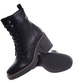 Sznurowane botki workery na obcasie Czarne /i6-3 h2 18406 W385/