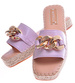 Fioletowe klapki espadryle z łańcuchem /E9-3 11484 T297/