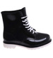 Sznurowane czarne kalosze damskie /E1-1 18071 T204/