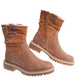 Zimowe botki saszki z ociepleniem Brązowe /G9-3 18540 G288/