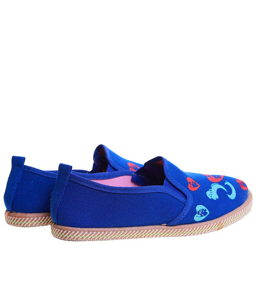 Wsuwane niebieskie tenisówki dziewczęce /E5-1 7834 S095/