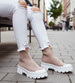 Wiosenne damskie trampki na platformie Khaki /A2-3 15704 T113-5/