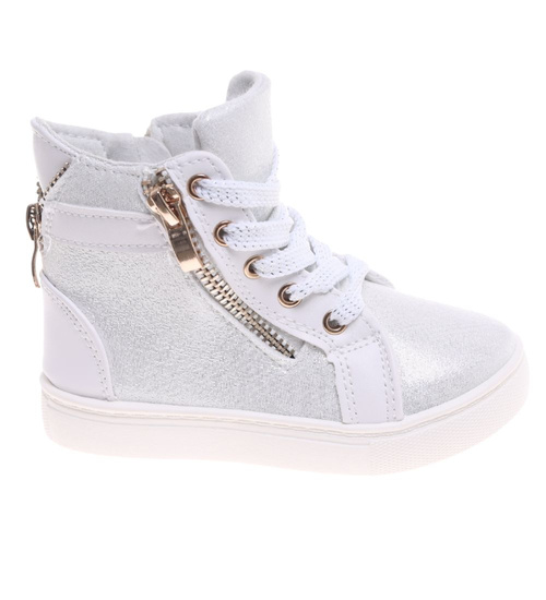 Dziewczęce trampki z wysoką cholewką /G5-3 1509  T110/