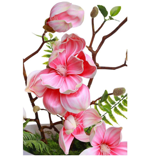 Różowa lilia w doniczce- sztuczne kwiaty Kompozycja 45 cm KOMP59 PN432