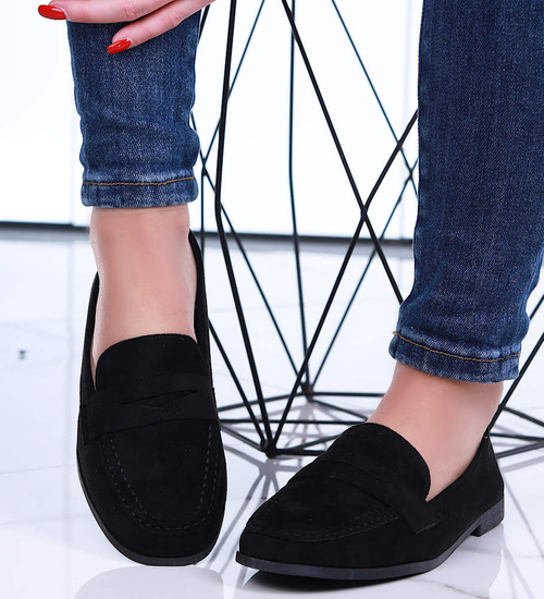 Czarne wiosenne baleriny lordsy /A1-3 15466 T189/