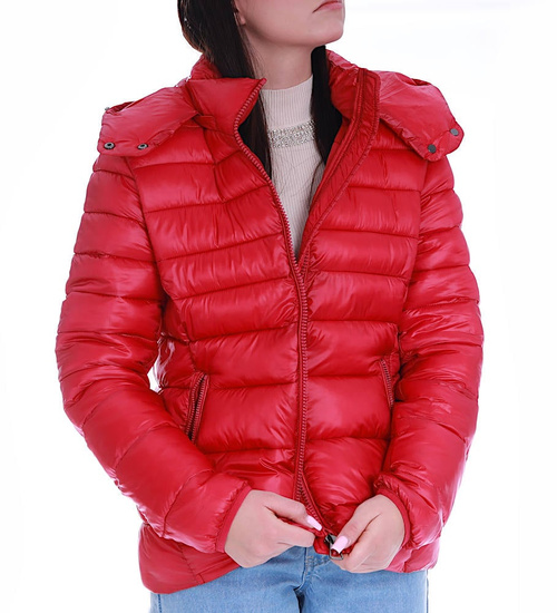 Ocieplana zimowa czerwona kurtka /H KR13 G488/