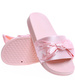 Różowe klapki damskie z kokardą /c7-2 4196 S096/