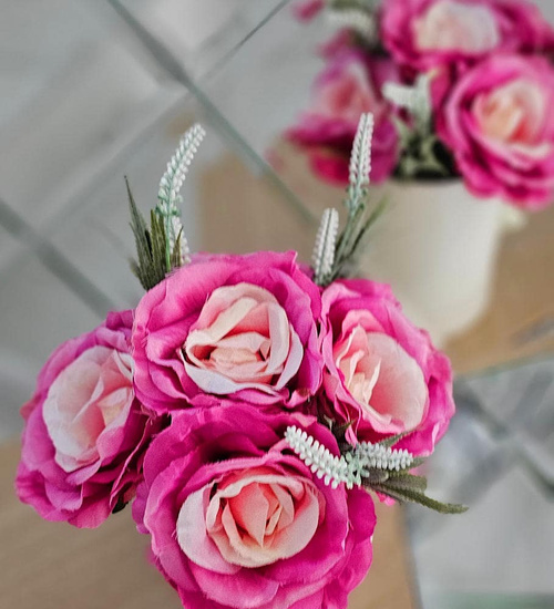 Flower box- różowe róże na prezent /FL49 M212/