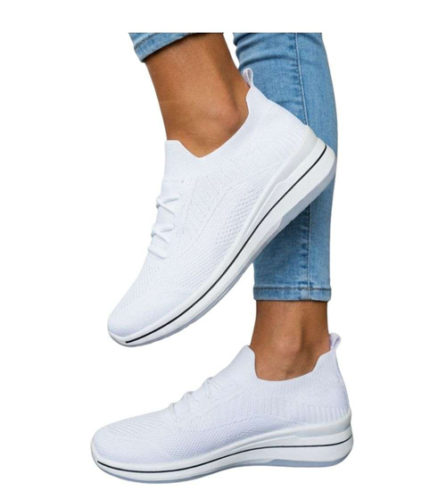 Białe wsuwane buty sportowe /H2 17270 W101/