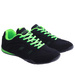Zamszowe czarno zielone buty sportowe /A8-3 14732 S242/