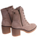 Damskie wiązane botki na obcasie Khaki /F2-1 18232 W431/