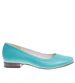 Skórzane turkusowe balerinki damskie /A4-2 SR86/